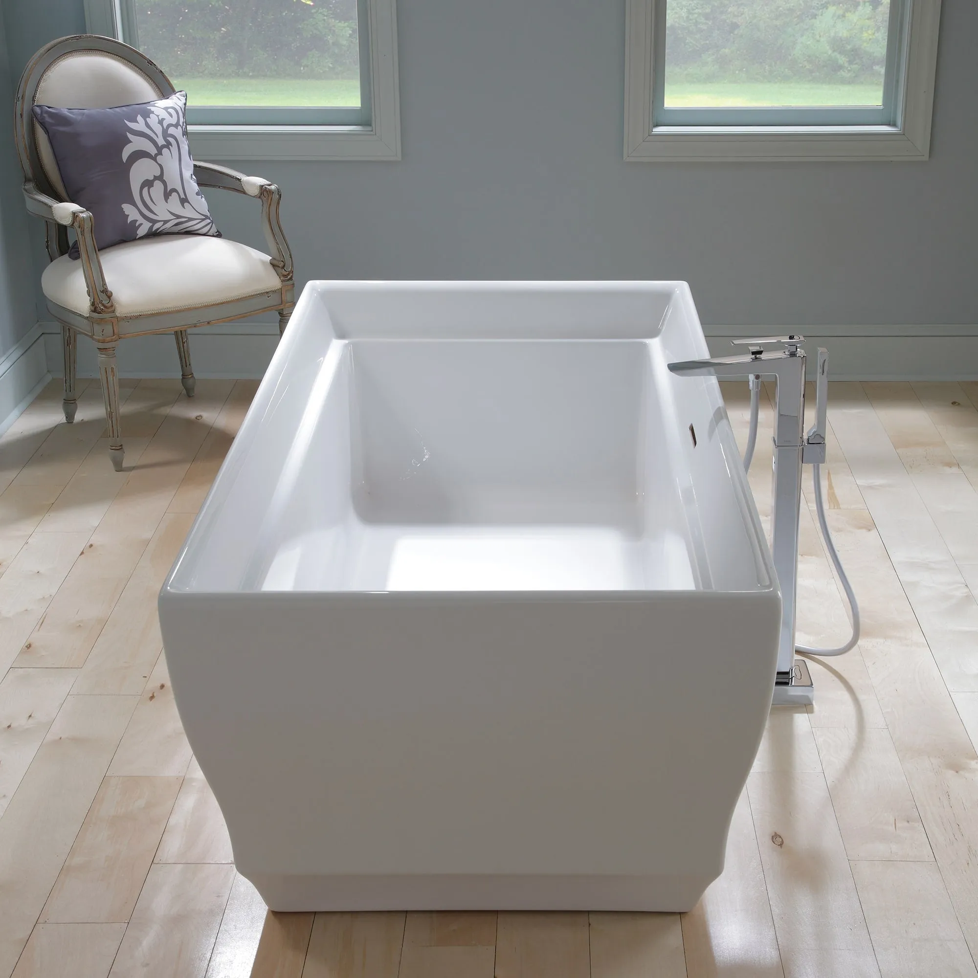 TOTO ABF626N#01DBN Acrylic Freestanding Bathtub Aimes Cotton Brushed Nickel