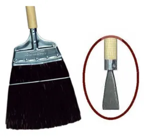 Track Broom, Brown Poly, Wood Handle with Steel Chisel - pack of 12