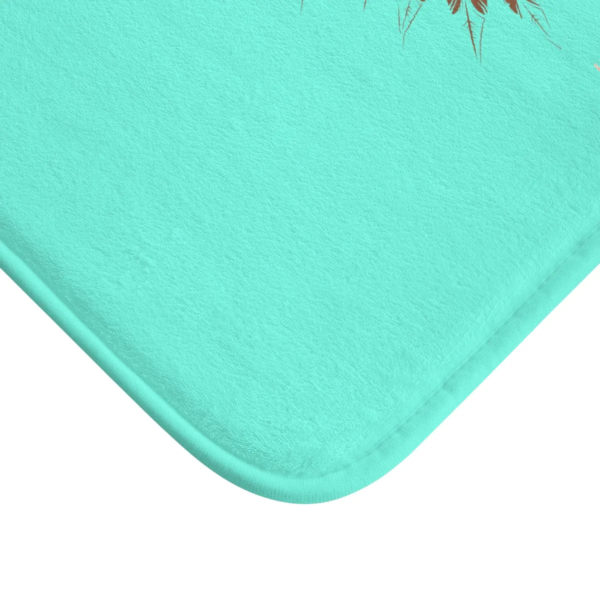 Turquoise Blue Motivational Bath Mat, "Your Vibe Attracts Your Tribe", Inspirational Bath Mat- Printed in USA