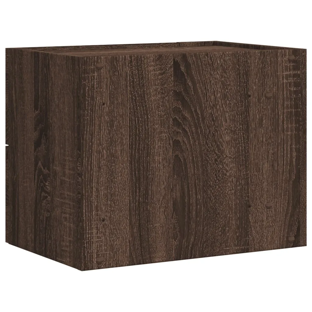 vidaXL Wall-mounted Bedside Cabinets 2 pcs Brown Oak 45x30x35 cm