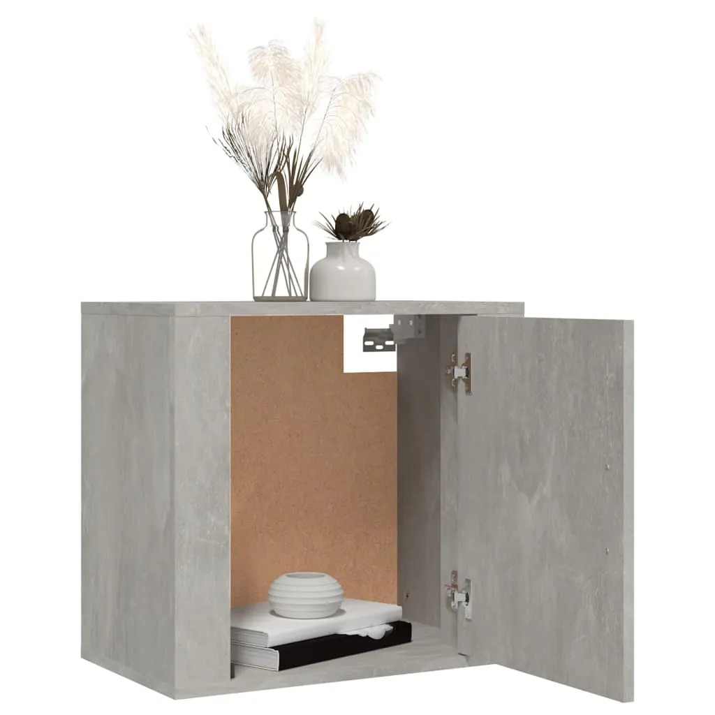 vidaXL Wall-mounted Bedside Cabinets 2 pcs Concrete Grey 50x30x47 cm