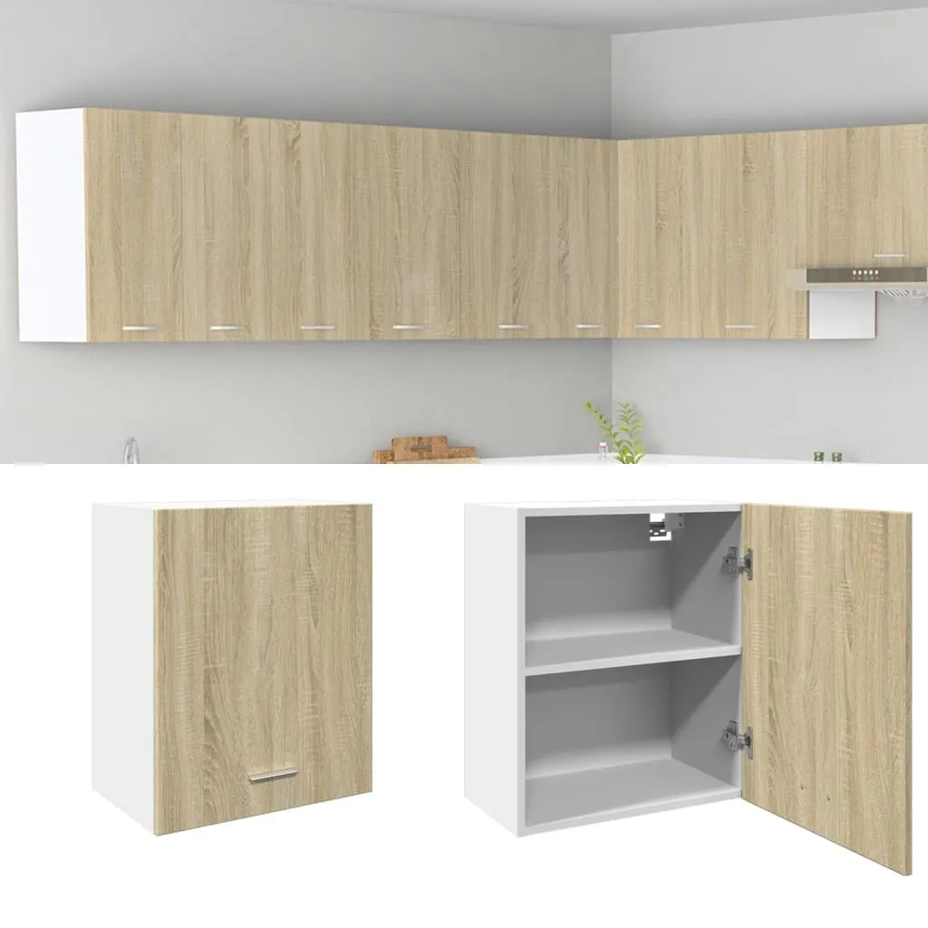 vidaXL Wall Mounted Cabinet Sonoma Oak 50x31x60 cm Engineered Wood