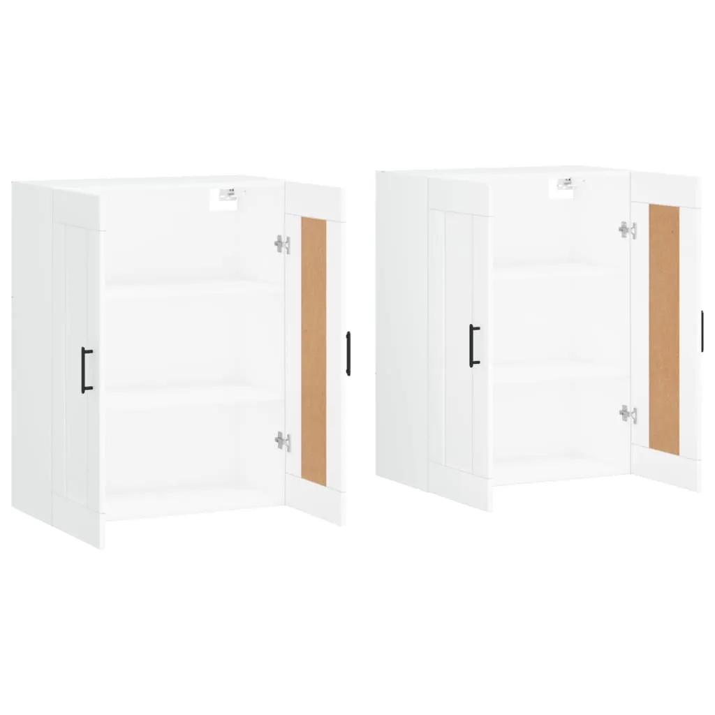 vidaXL Wall Mounted Cabinets 2 pcs White Engineered Wood