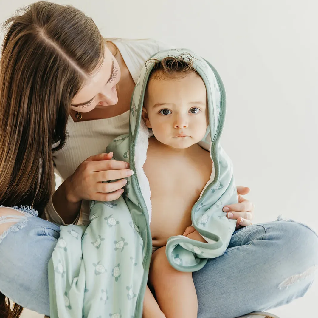 Wade Knit Hooded Towel - Copper Pearl