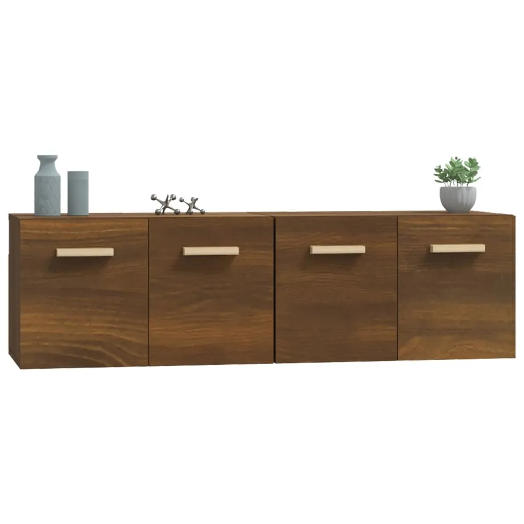 Wall Cabinets 2 pcs Brown Oak 60x36.5x35 cm Engineered Wood