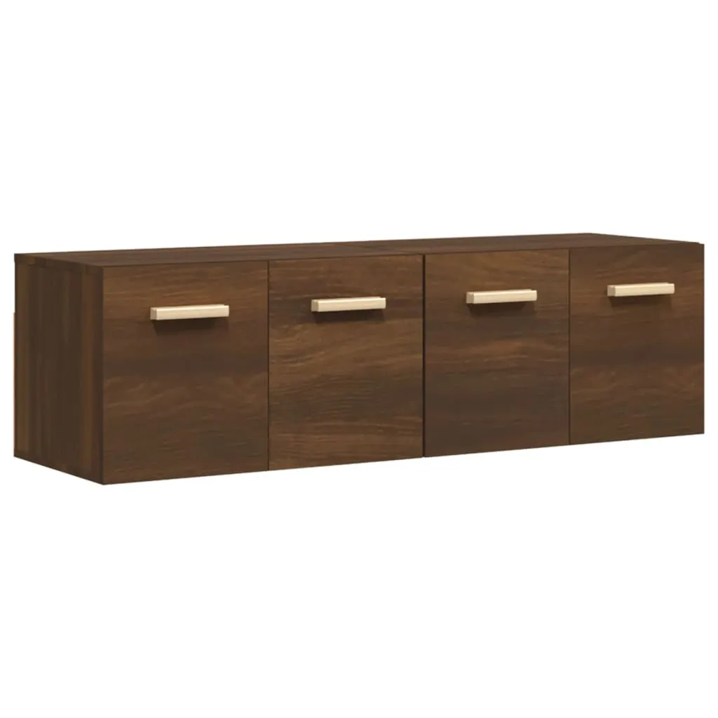 Wall Cabinets 2 pcs Brown Oak 60x36.5x35 cm Engineered Wood