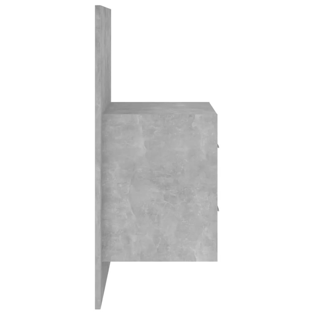 Wall-mounted Bedside Cabinets 2 pcs Concrete Grey