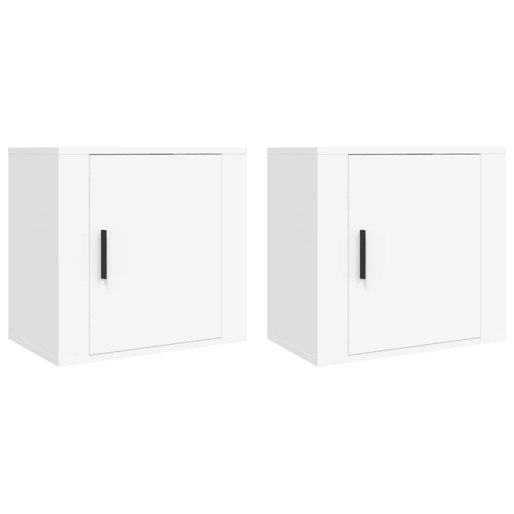 Wall-mounted Bedside Cabinets 2 pcs White 50x30x47 cm