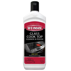 Weiman Cooktop Cleaner and Polish Cream for Glass, Ceramic and Induction Surfaces -15 oz, Unscented