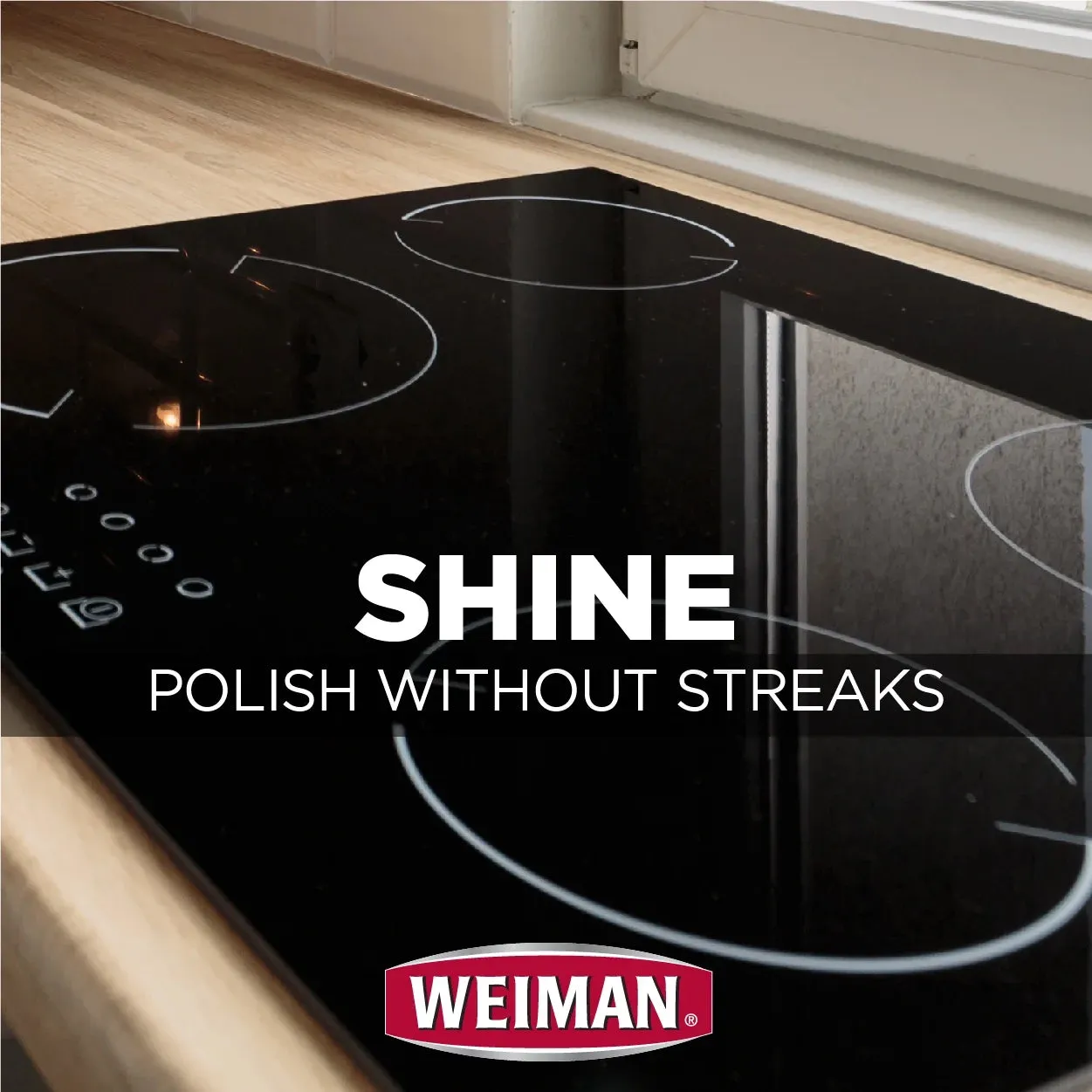 Weiman Cooktop Cleaner and Polish Cream for Glass, Ceramic and Induction Surfaces -15 oz, Unscented