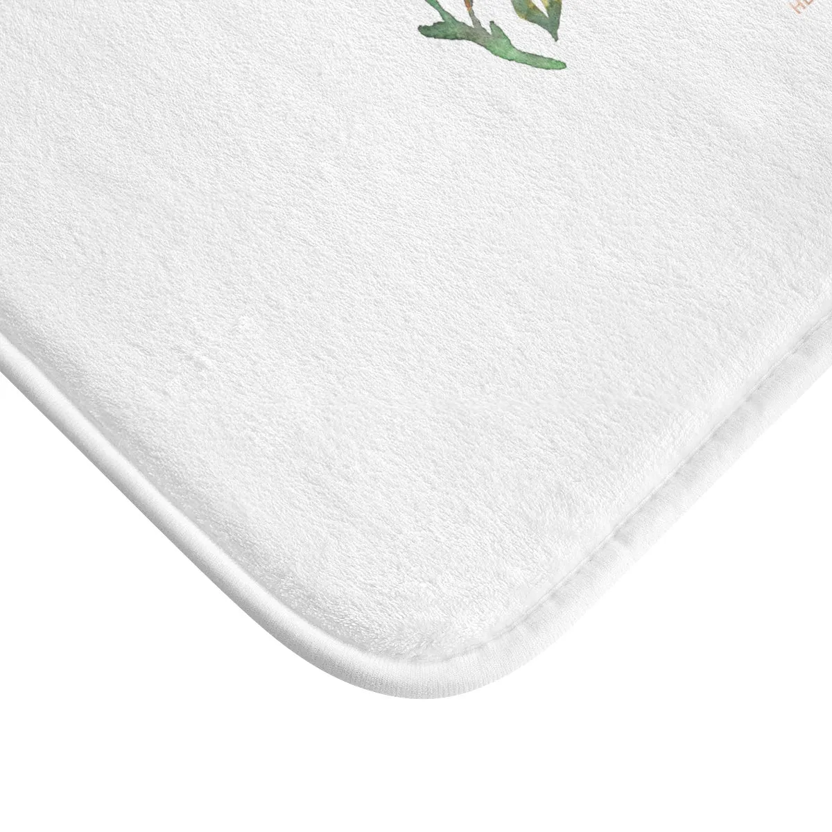 White Bath Mat, "Everybody In Life is a Chameleon" Inspirational Quote- Printed in USA