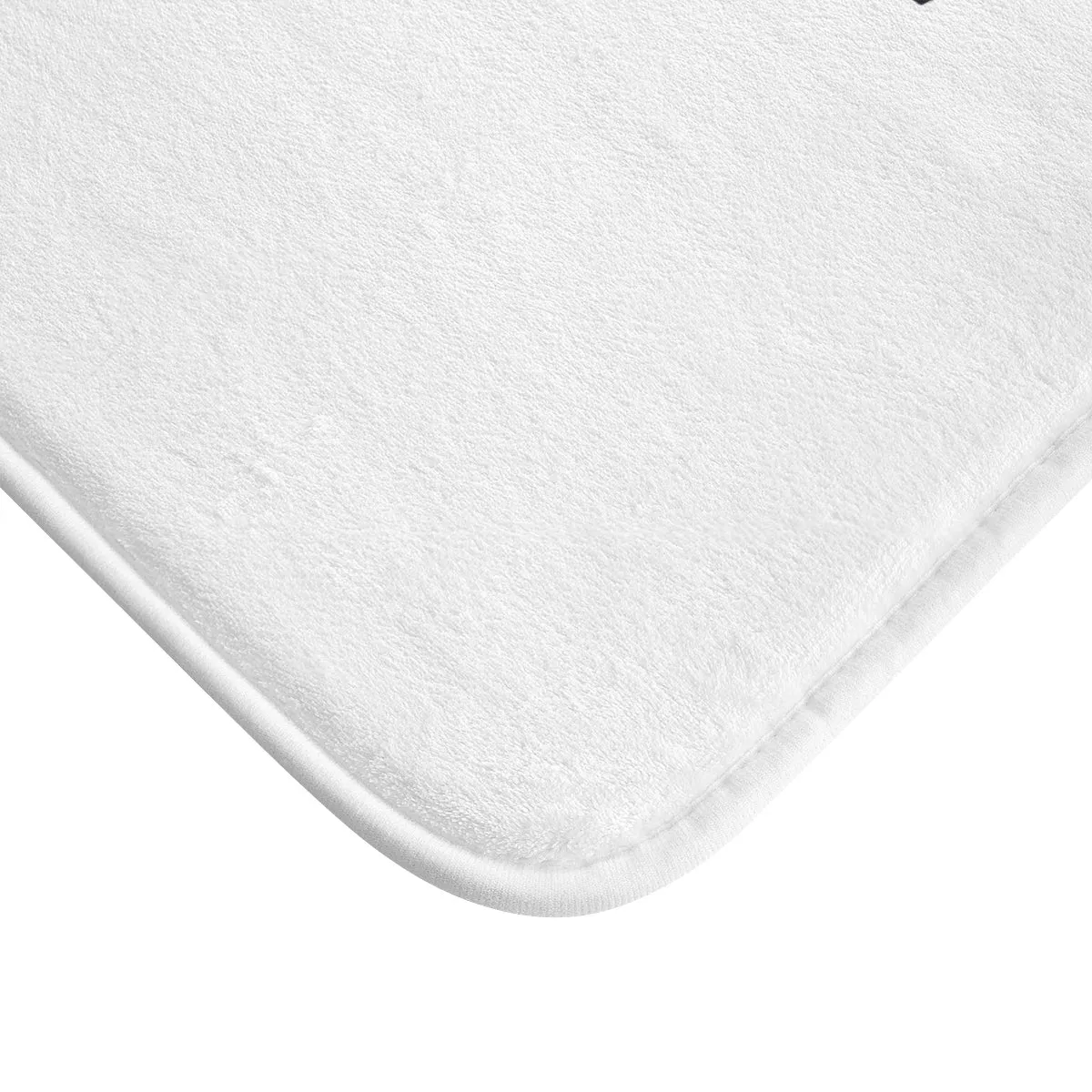 White Motivational Bath Mat, "Be Your Own Hero" Inspirational Quote Microfiber Bath Mat- Printed in USA