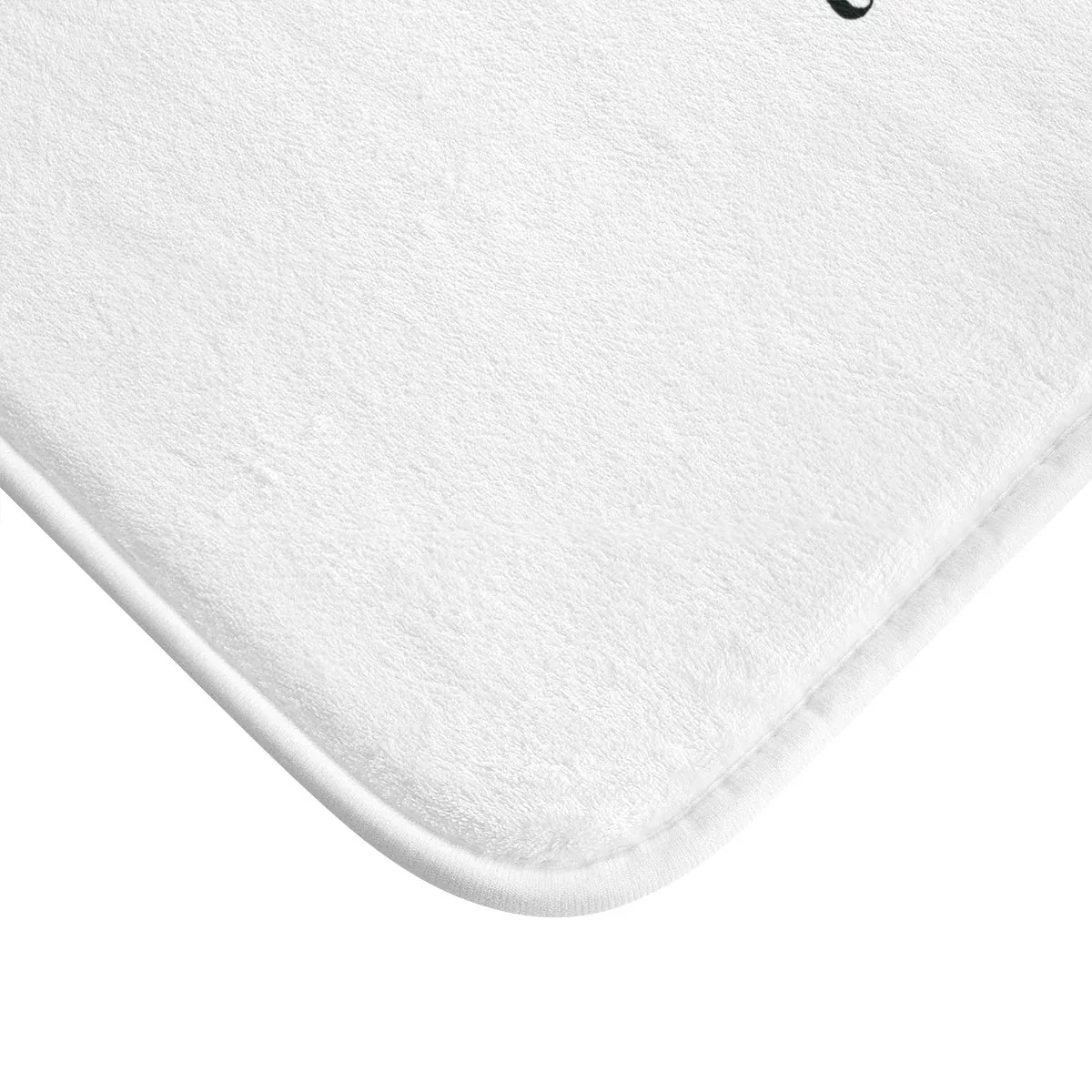 White Motivational Bath Mat, "Giving Up, It's Not Me" Inspirational Quote Microfiber Bath Mat- Printed in USA